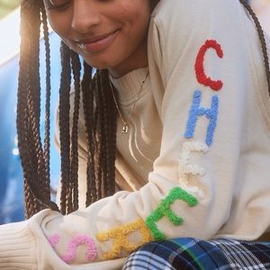 NWT Aerie “Cheers” Down to Earth Crew Sweatshirt